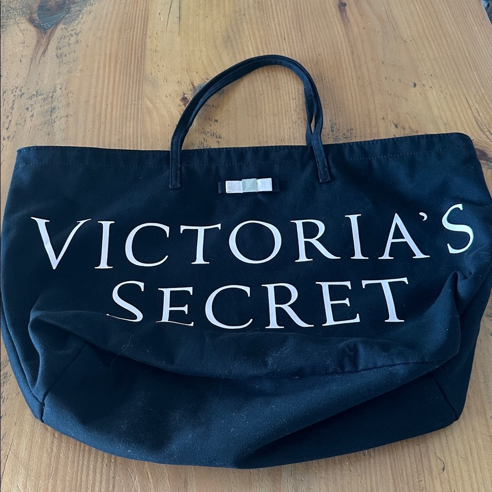 Victoria's Secret Black Canvas Bag